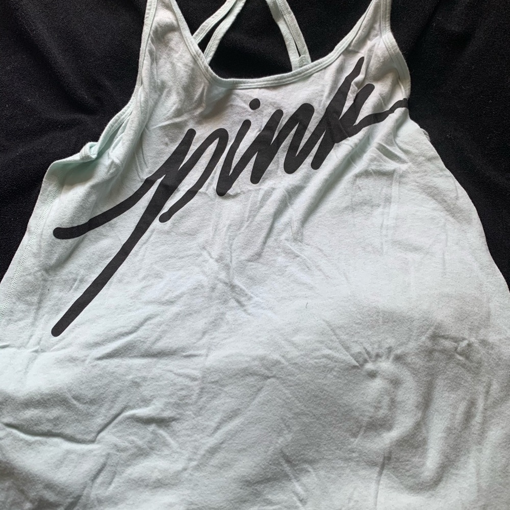 Pink cross tank top